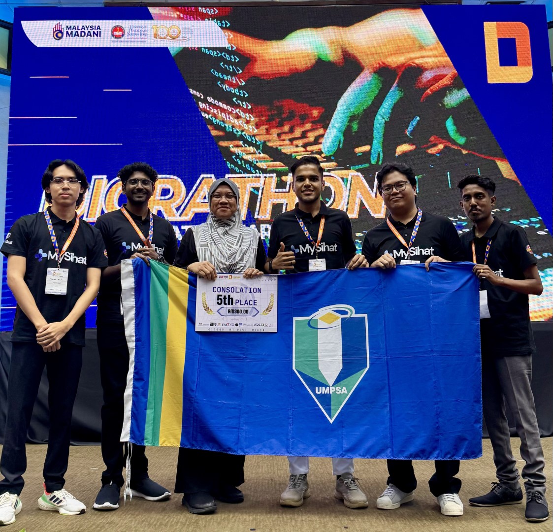 Team InnovateX - Faculty of Computing UMPSA wins 5th Place at DICRATHON 2024