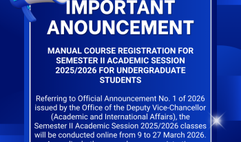 MANUAL COURSE REGISTRATION FOR SEMESTER II ACADEMIC SESSION 2025/2026 FOR UNDERGRADUATE STUDENTS